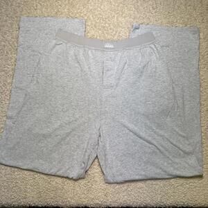 SKIMS Boyfriend Loose Pant in Light Heather Grey SMALL